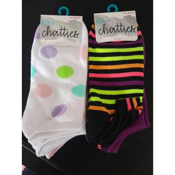 chatties Accessories - Chatties Multicolored Ankle Socks 2 sets of 5 Pks. 10 Total Size 9-11 NEW